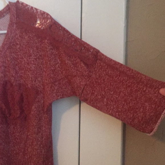 Maurices Thin 3/4 Sweatshirt with Lace - Picture 6 of 6